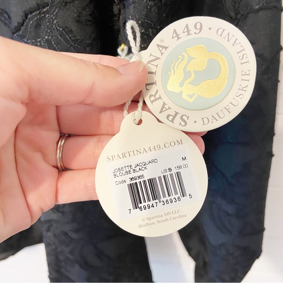 NWTs Spartina 445 | Josette Jacquard Blouse Size Medium - Picture 7 of 12